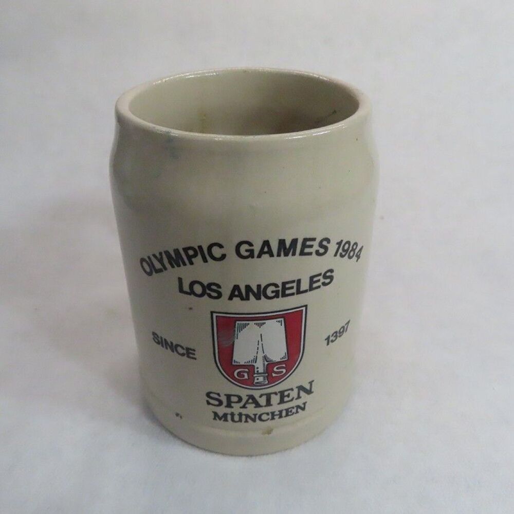 Collectible Beer Stein 1984 Los Angeles Olympics, Spaten Brewery Germany‎